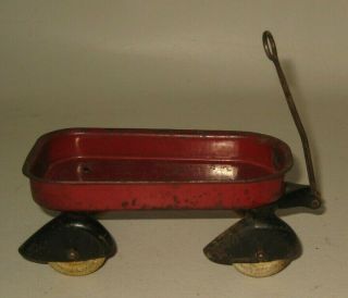 Antique Wyandotte Streamlined Miniature Wagon Pressed Steel 5 " Long Br9