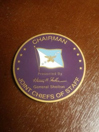 Rare General Henry Shelton 14th Chairman Joint Chiefs Staff Cjcs Challenge Coin