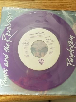 PRINCE Purple Rain / God rare PURPLE vinyl 45 with PicSleeve 2