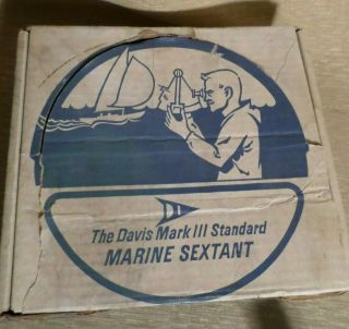 Vintage The Davis Mark Iii Standard Marine Sextant Navigation W Instructions