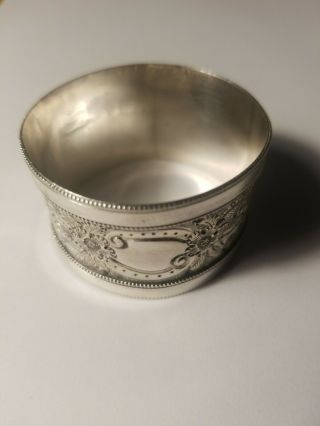 Antique Sterling Silver Napkin Ring Birmingham England / George E.  Hawkins