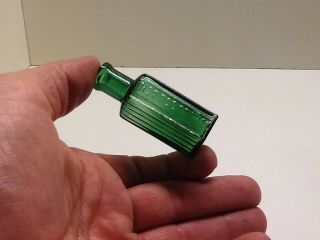 Small Antique Emerald Green Poison Bottle.