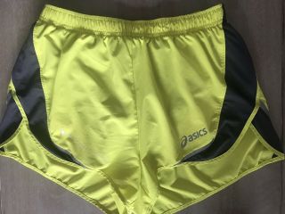 Asics Tcs York City Marathon Men’s Short Running Shorts Rare Yellow Small