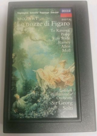 Dcc Audio Cassette Mozart La Nozze Di Figaro Solti Decca Rare Dcc Cassette