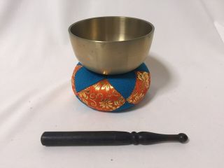 Japanese Vintage Buddhist Altar Fitting Orin Bell Singing Bowl Pillow Stick