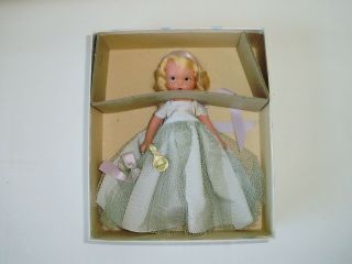 Vintage Bisque Nancy Ann Storybook Doll Cinderella Went To The Ball 155 Box,  Tag