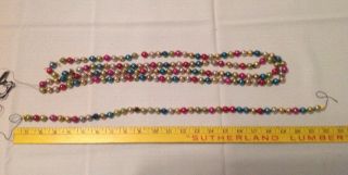 Antique Vintage Mercury Glass Bead Feather Tree Garland Assorted Japan 7 