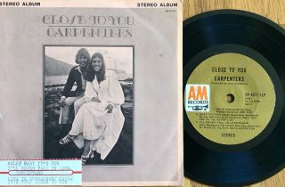 The Carpenters Close To You Rare Compact Jukebox 7 " 33rpm Ep W/strips Llp 125