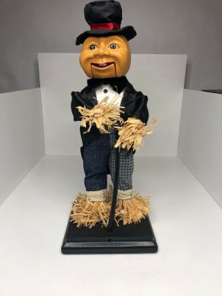 Rare Vintage Gemmy Animated Scarecrow Talking Motion 18 “tall 1998