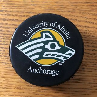 University Of Alaska Anchorage Wcha Game Puck 2010s Rare College Hockey Ncaa