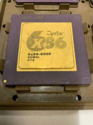 Vintage Rare Cyrix 6x86 - Pr80,  Gp Cpu Socket 7 1995 Usa