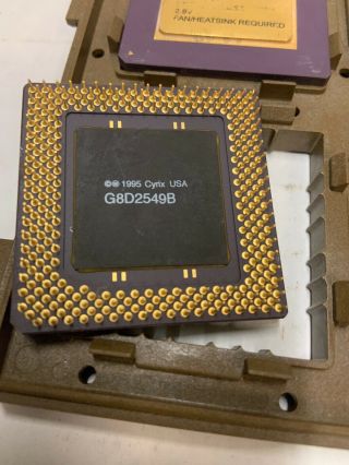 Vintage Rare Cyrix 6x86 - PR80,  GP CPU Socket 7 1995 USA 2