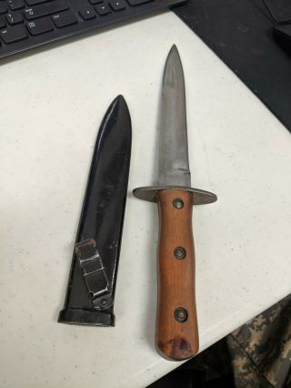 Ww2 Italian Fighting Knife And Sheath Rare Look