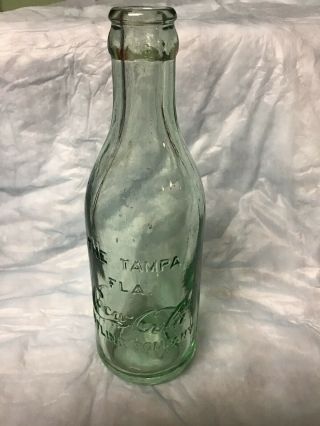 Rare Aqua Straight Sided Coca Cola Bottle Tampa Florida