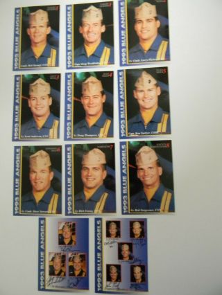 U.  S.  Navy Blue Angels Rare Autographed Collector Cards For 1993