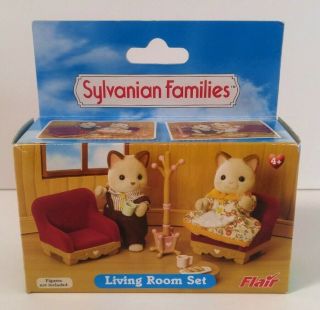 Sylvanian Families Calico Critters Cozy Living Room Set Boxed Rare