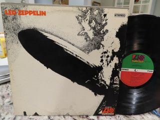 Led Zeppelin 1 Self Titled Atlantic Sd 8216 Lp Vg,  Rare Presswell Rockefeller
