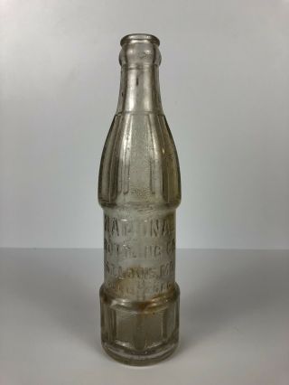 Rare Vtg National Soda Bottle; Glass Bottle,  St.  Louis Mo,  Antique Coca Cola 015