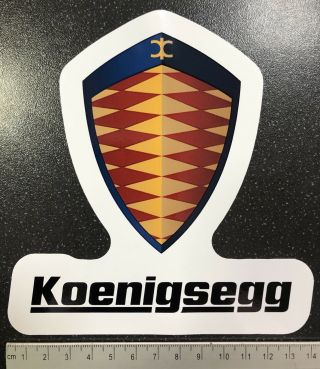 Official Koenigsegg Promotional Sticker.  Very Rare Quality
