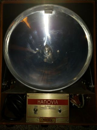 Vintage Hanovia Suitcase Sunlamp Extremely Rare Alpine Travel Sun Tanning Lamp