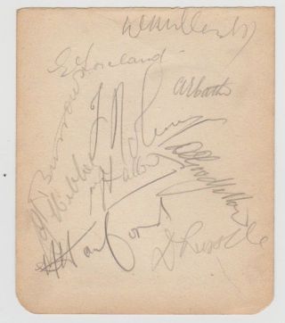 SHEFFIELD WEDNESDAY 1939 - 1940 RARE HAND SIGNED 2 X BOOK PAGES 35 X SIGS 3