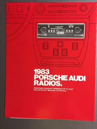1983 Porsche Audi Radios Showroom Advertising Folder Brochure Rare Awesome L@@k