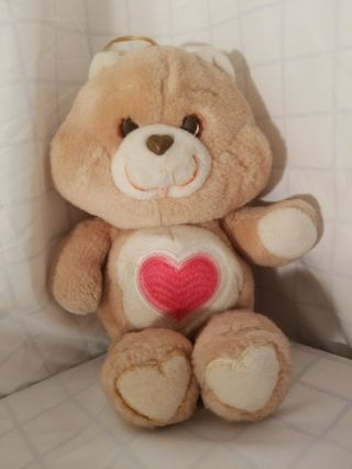 Kenner 1983 Vintage Care Bears Brown Tender Heart Bear 13 " Plush Stuffed Animal