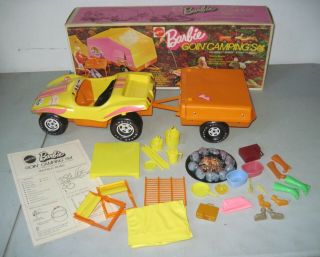 Vintage Mattel Barbie Goin Camping Set Dune Buggy Camper And Accessories