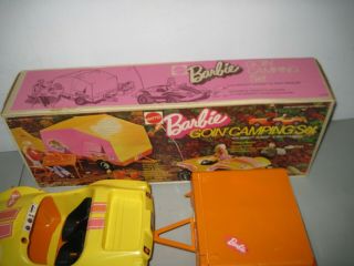 Vintage Mattel Barbie Goin Camping set Dune Buggy Camper and accessories 2