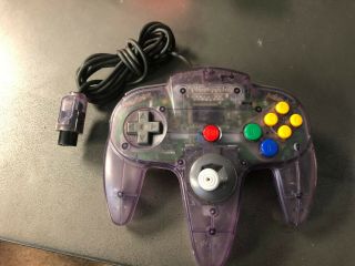 Official Oem Nintendo 64 Clear Purple Controller Rare