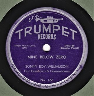Rare Blues - - Sonny Boy Williamson : Nine Below Zero - Trumpet 166 - 78 (e - /v, )