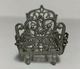c 1880 ' s Antique Miniature Dollhouse Filigree Baby Bed Cradle PAT May 9,  1883 3