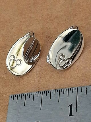 Vintage Sterling Silver Disney Mickey Mouse Earrings Rare Hidden Mickey