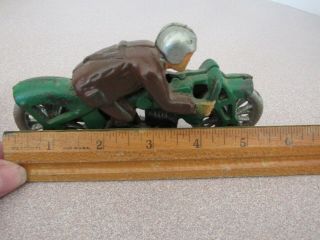 Vintage Cast Iron Heavy Metal Motorcycle W/rider Toy Antique ? Hubley