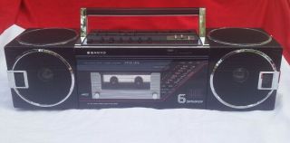 Rare Vintage Sanyo M - S540 E.  Q.  Boombox Am/fm Radio/cassette Player Sounds Great
