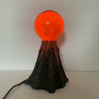 Rare Plasma Art Glass Lamp Lumisource Sculptured Electra 11 1/2” Tall Red Lava