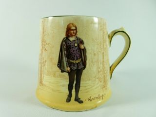 Antique Art Deco Royal Doulton Hamlet Mug Cup Shakespeare Series Pottery England