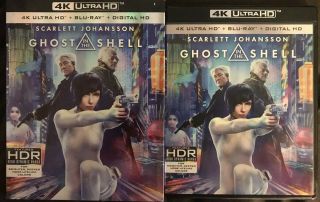 Ghost In The Shell 4k Ultra Hd Blu Ray 2 Disc Set With Rare Oop Slipcover Sleeve
