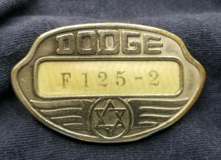 Rare Vintage Dodge Brothers Detroit Michigan Employee Badge