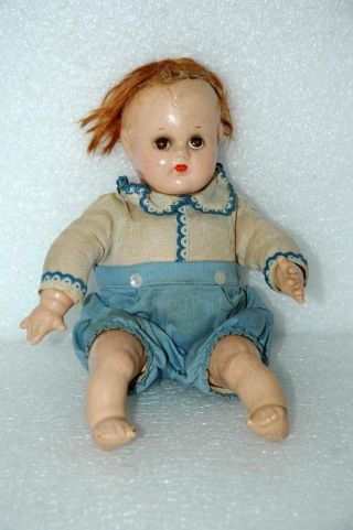 Vintage Antique Madame Alexander Butch Baby Boy Doll Cloth & Composition 11 "