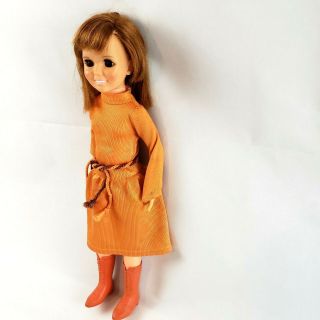 Ideal Vintage 1971 Moving Groovin Crissy Doll Orange Dress & Shoes 2