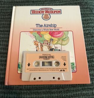Teddy Ruxpin The Airship Vintage Book & Tape / Cassette 1985 Wow