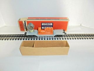 Lionel 3520 Rotating Searchlight Car With Rare Insert And Box Postwar