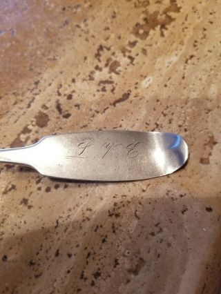 J.  H.  Potts American Coin Silver Large Serving Spoon & Matching Teaspoon 3