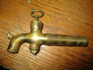 Vintage Antique Key Locking Brass Beer Barrel Tap Sink Water Faucet Spigot