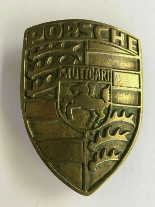 Porsche Stuttgart Belt Buckle Brass 1970 