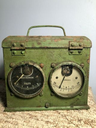 Vintage Square D Safety Switch Westinghouse Meter Steampunk Box Antique Electric