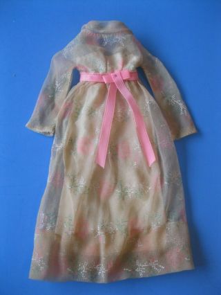 Vintage Barbie Doll Mod Francie Pink & White Dress Midi Duet Outfit 3451 Mattel