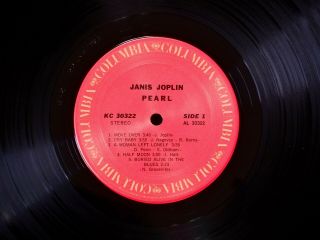 Janis Joplin ♫ Pearl ♫ Rare NEAR Columbia Records Repress Vinyl LP  2