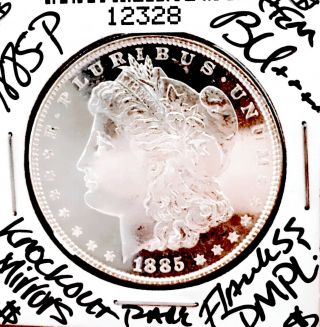 1885 P Morgan Dollar Gem Bu,  Flawless Dmpl Superstar Mirrors Rare $$nr 12328
